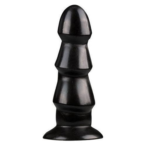 Zwarte Anaal Dildo Met Ribbels